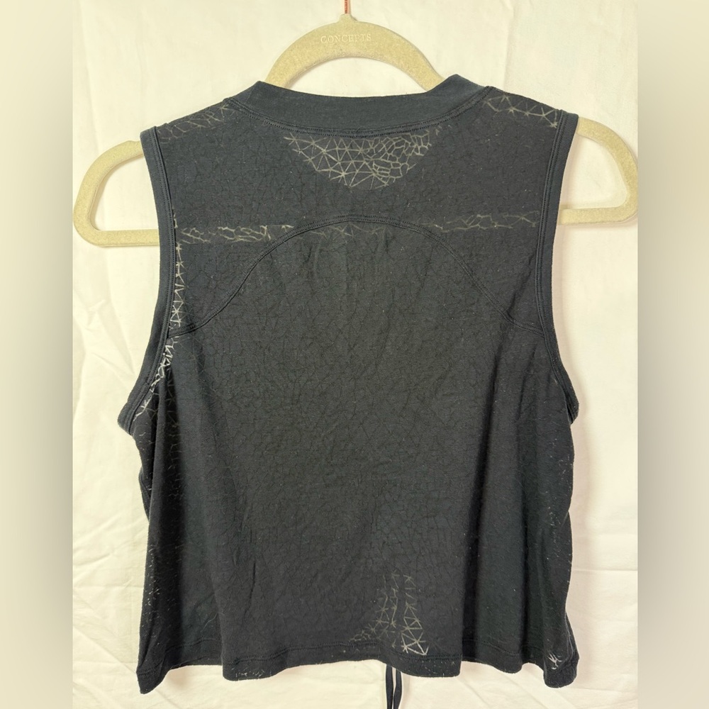 Lululemon Black Ruched Drawstring Tank Top Size 2 - Picture 2 of 4
